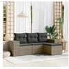 Image de Salon de jardin modulable resine tressee gris 4 pieces x 83 x 69 4 personnes