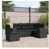 Image de Salon de Jardin avec Coussins 5 pcs, Canapés de Terrasse, Ensemble de Meubles de Patio, Mobilier d'Extérieur, Noir 3222564