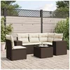 Image de Salon de jardin modulable rotin marron 6 pieces x 83 x 69 5 personnes