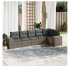 Image de Salon de jardin modulable resine tressee gris 6 pieces x 83 x 69 6 personnes