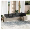 Image de Salon de Jardin avec Coussins 6 pcs, Canapés de Patio, Ensemble de Meubles, Mobilier de Terrasse Exterieur, Gris 3222591