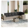Image de Salon de jardin modulable resine tressee gris 7 pieces x 83 x 69