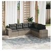 Image de Salon de Jardin avec Coussins 6 pcs, Canapés de Patio, Ensemble de Meubles, Mobilier de Terrasse Exterieur, Gris 3222611