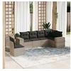 Image de Salon de Jardin avec Coussins 6 pcs, Canapés de Patio, Ensemble de Meubles, Mobilier de Terrasse Exterieur, Gris 3222631