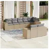 Image de Salon de Jardin avec Coussins 8 pcs, Canapés de Terrasse, Ensemble de Meubles de Patio, Mobilier d'Extérieur, Beige 3222818