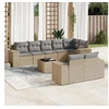 Image de Salon de jardin modulable rotin beige 9 pieces x 83 x 69