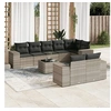 Image de Salon de jardin modulable resine tressee gris 9 pieces 62 x 62 x 69 cm