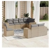 Image de Salon de Jardin avec Coussins 8 pcs, Canapés de Terrasse, Ensemble de Meubles de Patio, Mobilier d'Extérieur, Beige 3222838
