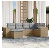 Image de Salon de Jardin avec Coussins 6 pcs, Canapés de Terrasse, Ensemble de Meubles de Patio, Mobilier d'Extérieur, Beige 3222858