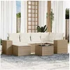 Image de Salon de jardin modulable beige 7 pieces rotin 62 x 62 x 69 cm
