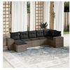 Image de Salon de Jardin avec Coussins 7 pcs, Canapés de Terrasse, Ensemble de Meubles de Patio, Mobilier d'Extérieur, Gris 3222879