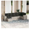 Image de Salon de Jardin avec Coussins 7 pcs, Canapés de Patio, Ensemble de Meubles, Mobilier de Terrasse Exterieur, Gris 3222881