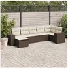 Image de Salon de jardin modulable GENERIQUE 7 pieces marron resine tressee 62 x 62 x 69 cm 1 personnes