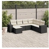 Image de Salon de Jardin avec Coussins 7 pcs, Canapés de Terrasse, Ensemble de Meubles de Patio, Mobilier d'Extérieur, Noir 3222895