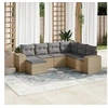 Image de Salon de Jardin avec Coussins 7 pcs, Canapés de Terrasse, Ensemble de Meubles de Patio, Mobilier d'Extérieur, Beige 3222898