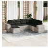 Image de Salon de jardin modulable resine tressee gris 7 pieces x 83 x 69