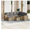 Image de Salon de jardin modulable GENERIQUE 8 pieces resine tressee 7 personnes 62 x 62 x 69 cm beige