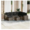 Image de Salon de jardin modulable resine tressee gris 8 pieces 62 x 62 x 69 7 personnes