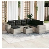 Image de Salon de Jardin avec Coussins 8 pcs, Canapés de Patio, Ensemble de Meubles, Mobilier de Terrasse Exterieur, Gris 3222911