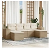 Image de Salon de jardin modulable rotin beige 6 pieces x 83 x 69 6 personnes
