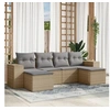 Image de Salon de jardin modulable 6 pieces beige resine tressee 62 x 55 x 69 cm 6 personnes