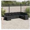 Image de Salon de jardin modulable 8 pieces 8 personnes noir 62 x 62 x 69 cm resine tressee