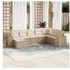 Image de Salon de jardin modulable rotin beige 8 pieces x 83 x 69 8 personnes