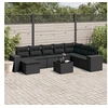 Image de Salon de jardin modulable 8 personnes 9 pieces noir 62 x 62 x 69 cm resine tressee