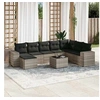 Image de Salon de jardin modulable resine tressee gris 9 pieces x 83 x 69