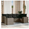 Image de Salon de Jardin avec Coussins 6 pcs, Canapés de Terrasse, Ensemble de Meubles de Patio, Mobilier d'Extérieur, Gris 3222979