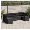 Image de Salon de jardin modulable noir 7 pieces resine tressee 62 x 62 x 69 cm 7 personnes