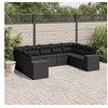 Image de Salon de jardin modulable resine tressee 9 personnes 9 pieces 62 x 62 x 69 cm noir