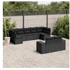 Image de Salon de jardin modulable resine tressee noir 9 pieces x 83 x 69 9 personnes