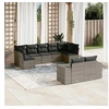 Image de Salon de Jardin avec Coussins 9 pcs, Canapés de Terrasse, Ensemble de Meubles de Patio, Mobilier d'Extérieur, Gris 3223019