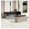 Image de Salon de Jardin avec Coussins 9 pcs, Canapés de Patio, Ensemble de Meubles, Mobilier de Terrasse Exterieur, Gris 3223021