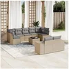 Image de Salon de jardin modulable rotin beige 10 pieces x 83 x 69