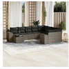 Image de Salon de jardin modulable rotin gris 10 pieces 62 x 62 x 69 cm 9 personnes