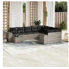 Image de Salon de Jardin avec Coussins 10 pcs, Canapés de Patio, Ensemble de Meubles, Mobilier de Terrasse Exterieur, Gris 3223061