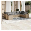 Image de Salon de Jardin avec Coussins 10 pcs, Canapés de Terrasse, Ensemble de Meubles de Patio, Mobilier d'Extérieur, Beige 3223068