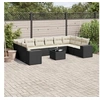 Image de Salon de Jardin avec Coussins 11 pcs, Canapés de Terrasse, Ensemble de Meubles de Patio, Mobilier d'Extérieur, Noir 3223075
