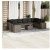 Image de Salon de Jardin avec Coussins 11 pcs, Canapés de Terrasse, Ensemble de Meubles de Patio, Mobilier d'Extérieur, Gris 3223079