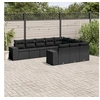Image de Salon de jardin modulable noir resine tressee 10 pieces 62 x 62 x 69 cm 10 personnes
