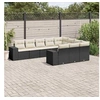 Image de Salon de Jardin avec Coussins 10 pcs, Canapés de Terrasse, Ensemble de Meubles de Patio, Mobilier d'Extérieur, Noir 3223085