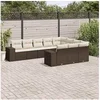 Image de Salon de jardin modulable resine tressee marron 2 pieces 62 x 62 x 69 10 personnes