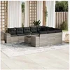 Image de Salon de jardin modulable resine tressee gris 11 pieces x 83 x 69