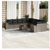 Image de Salon de jardin modulable rotin gris 11 pieces x 83 x 69 10 personnes