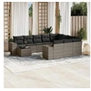Image de Salon de Jardin avec Coussins 11 pcs, Canapés de Terrasse, Ensemble de Meubles de Patio, Mobilier d'Extérieur, Gris 3223129