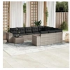 Image de Salon de Jardin avec Coussins 11 pcs, Canapés de Patio, Ensemble de Meubles, Mobilier de Terrasse Exterieur, Gris 3223131