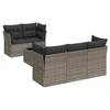 Image de Salon de jardin 6 pcs avec coussins gris résine tressée