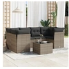 Image de Salon de jardin avec coussins 7 pcs gris résine tressée 3217270